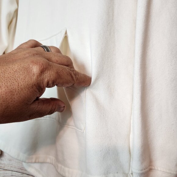 The North Face Half Dome Sweatshirt Hoodie Pullover Size L Ivory Pink Blue Women - Picture 5 of 16